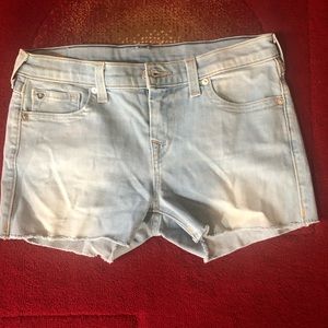 Light colored jean shorts